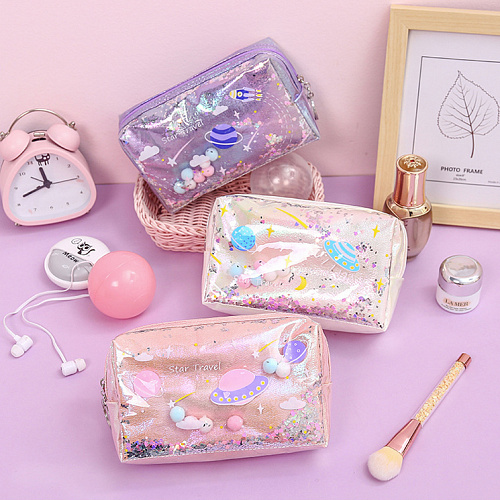 Косметичка "Планеты" розовая