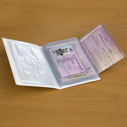 Обложка на автодокументы "За рулем" зеленая