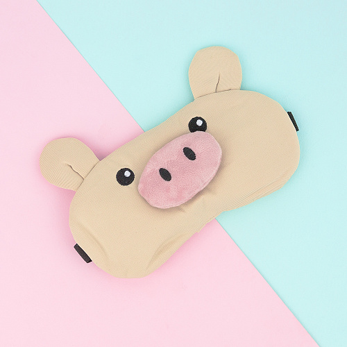 Маска для сна "Свинка" (бежевая)