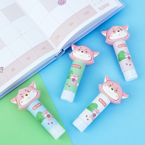 Клей-карандаш "Лис" (розовый)