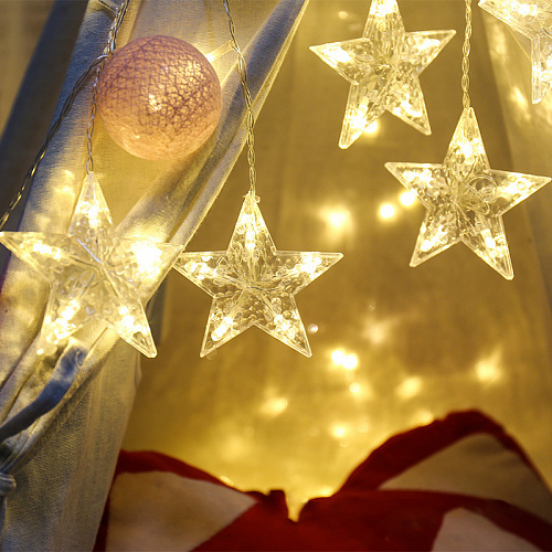 Гирлянда "Звездопад" 2,5м, (6 больших и 6 маленьких) 220V 