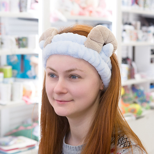 Повязка на голову "Овен", голубой