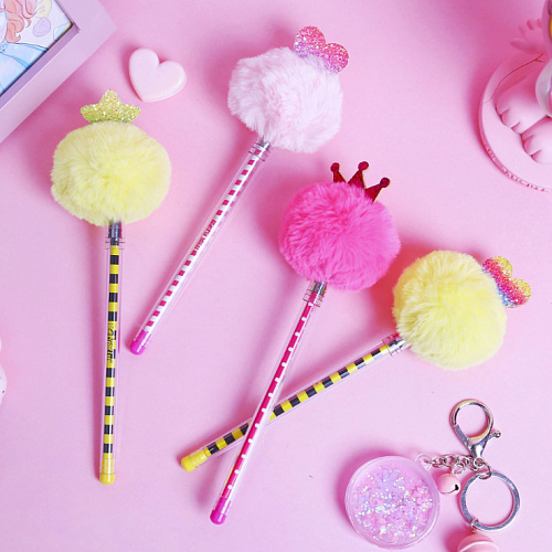 Ручка "Pom Pom" (розовая с сердечком)