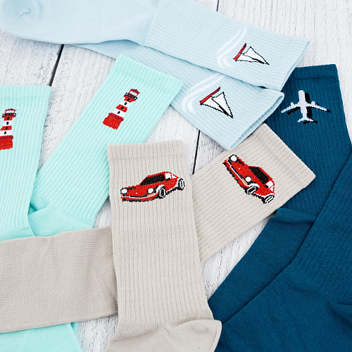 Носки "Путешествия" маяк, разм.40-45