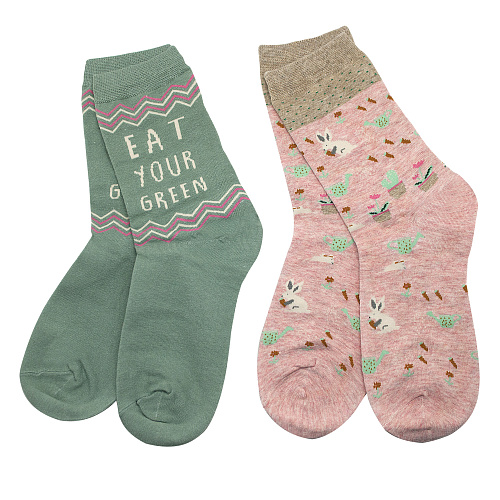 Носки "Кролики+Зеленые"