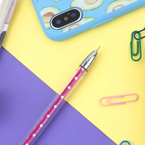 Ручка "Pom Pom" (маджента с короной)