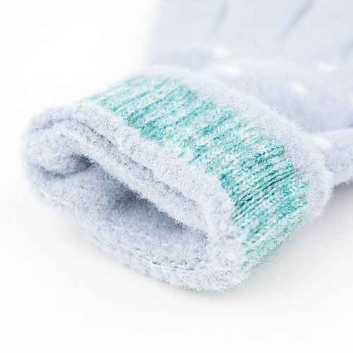 Перчатки сенсорные "Горошки", серые