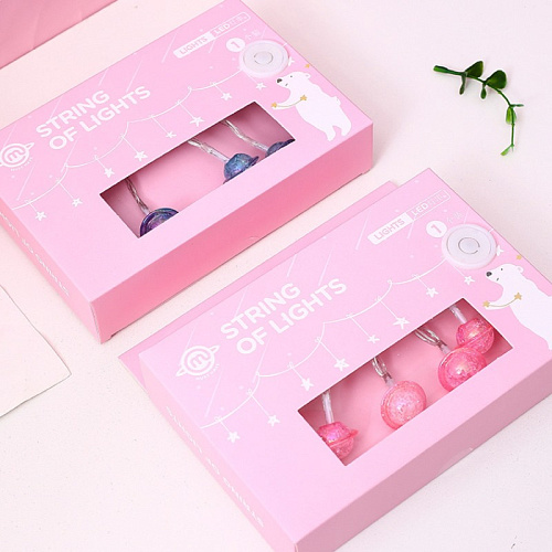 Гирлянда "Шарики" (розовые), LED