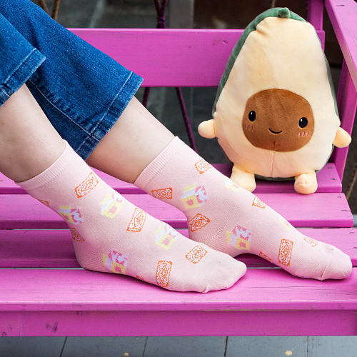 Носки "Молоко с печенькой", разм.35-39