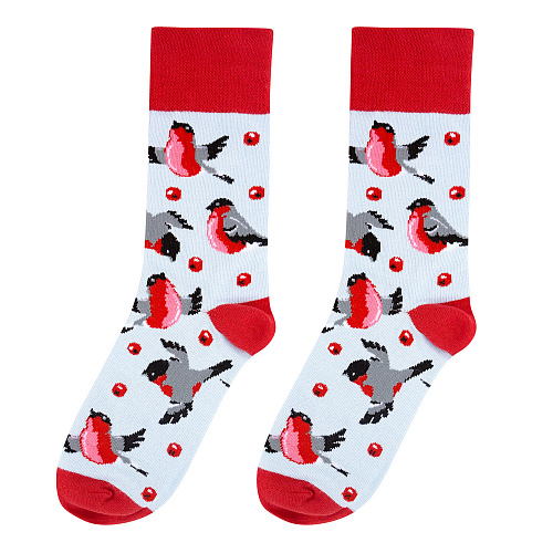 Носки "Снегири", разм.35-39