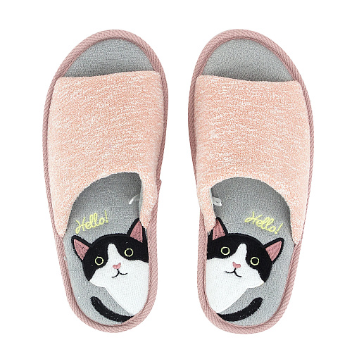 Тапочки "Hello Cat" (розовые)