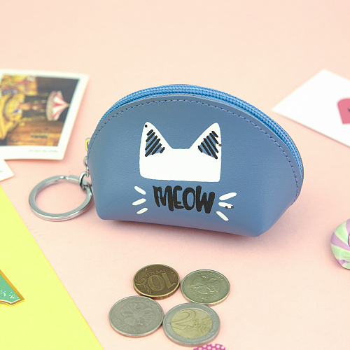 Кошелек для мелочи "Kitty" (синий)