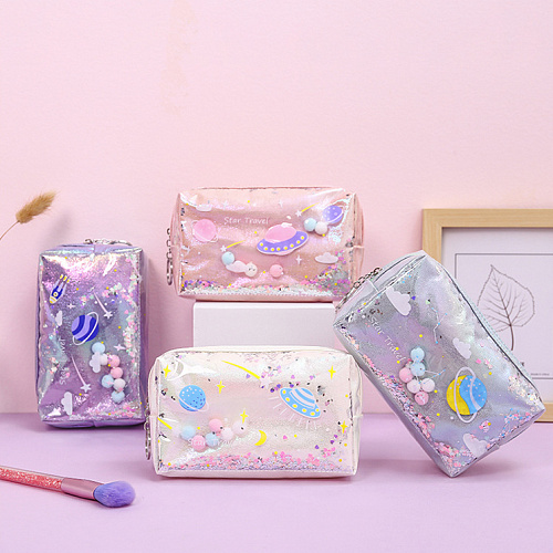 Косметичка "Планеты" розовая