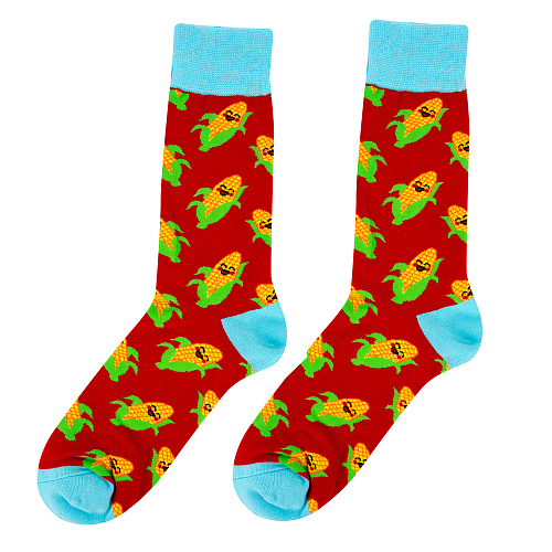 Носки "Кукуруза" (красные)