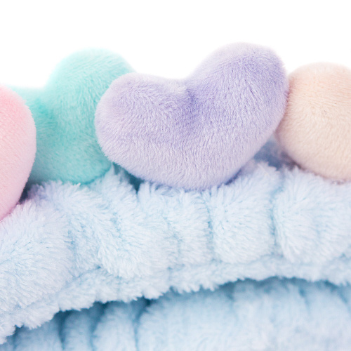 Повязка на голову "Сердечки" (голубая)