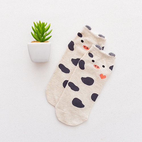Носки "Зверушки" (черно-белые)