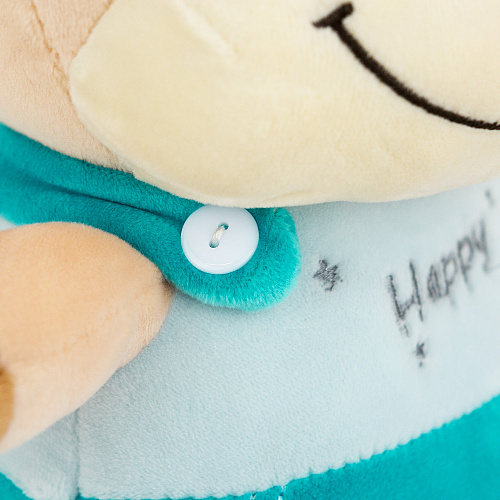 Игрушка-подушка "Бычок Тим" 25 см бирюза