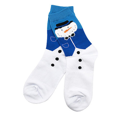 Носки "Снеговик" (синие)