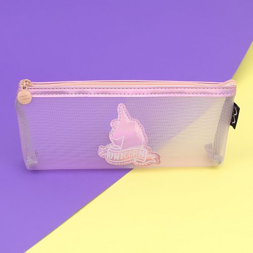 Пенал "Transparent unicorn" (розовый)