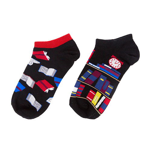 Носки короткие "Книги"