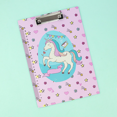 Папка-планшет "Unicorn" (розовый)