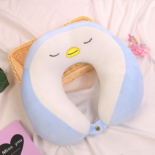 Подушка для путешествий "Пингвин" (голубая)