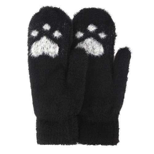 Варежки "Лапка" (черные)