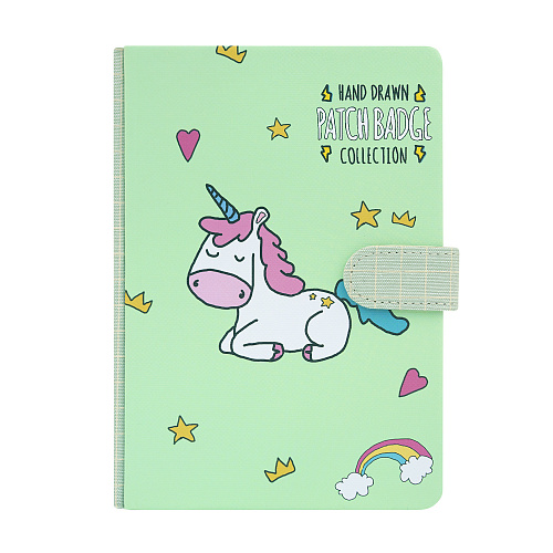Блокнот на застежке "Magic unicorn" (салатовый)
