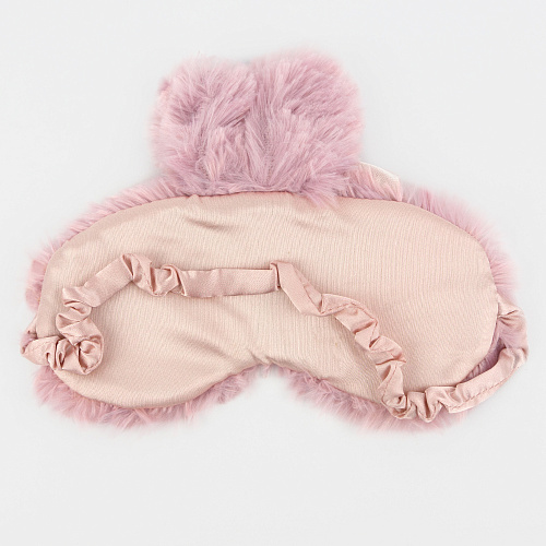 Маска для сна с бантиком "Кролик" (розовая)