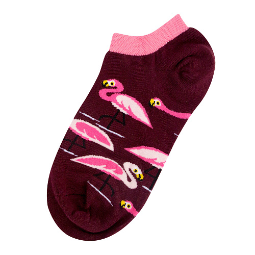 Носки короткие "Розовый фламинго"