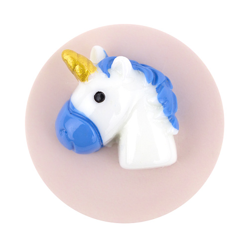 Держатель для телефона/попсокет "Голова единорога" (синий)