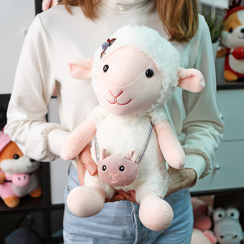 Игрушка-подушка "Овечка Тилли" (в белом), 35 см