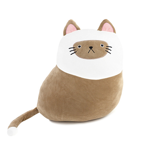 Игрушка-подушка "Котик" (коричневый) 44см