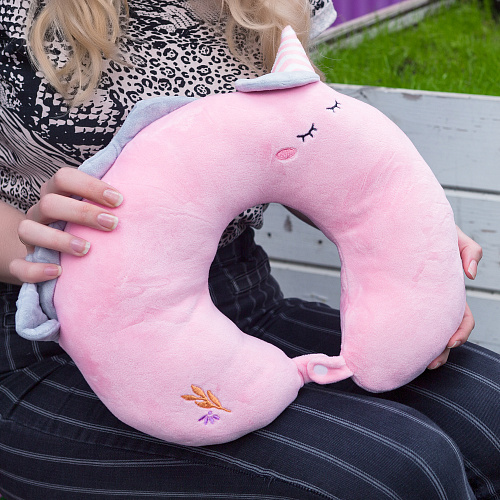 Подушка для путешествий "Единорожка" (розовый)