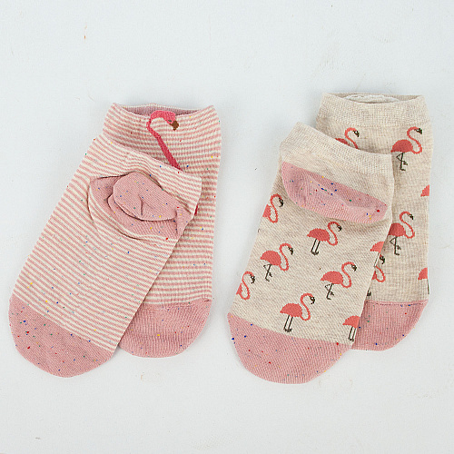 Носки короткие "Фламинго" (2 пары, розовые)