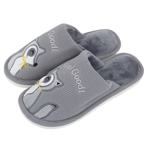 Тапочки "Енот" (серые)