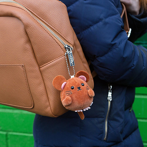 Брелок "Мышонок" (коричневый)