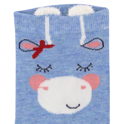 Носки "Голубые" (корова с бантиком)