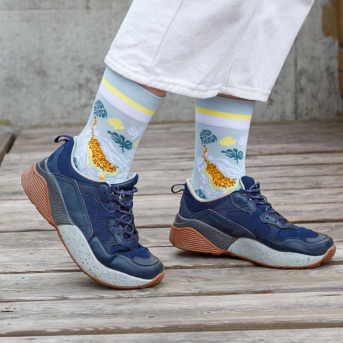 Носки "Тигры в воде", разм.35-39