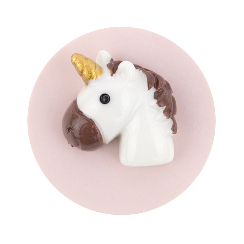 Держатель для телефона/попсокет "Голова единорога" (коричневый)