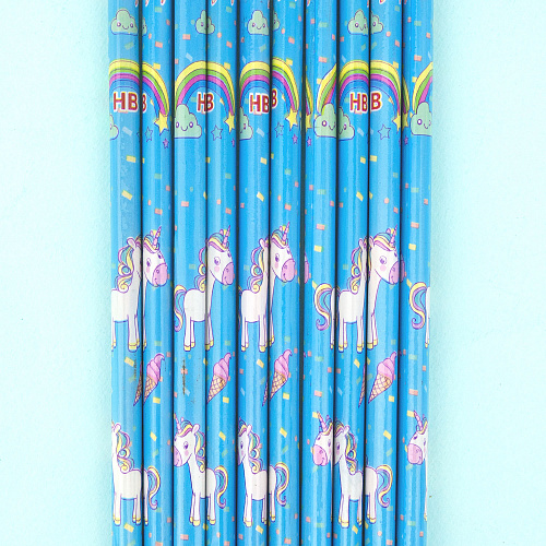 Набор карандашей "Единорожки" (голубой)