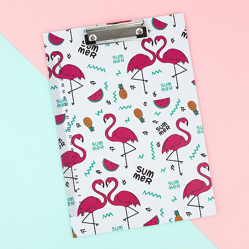 Папка-планшет "Фламинго" (белый)