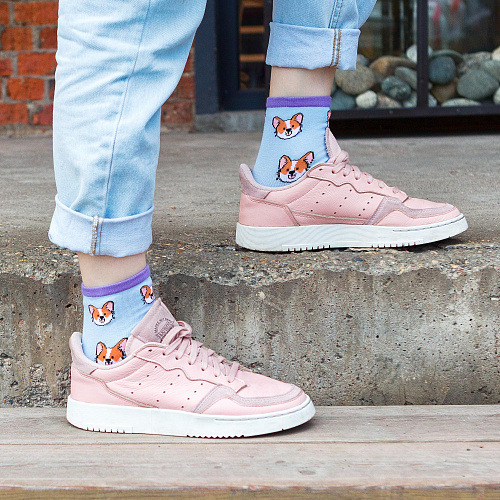 Набор носков в коробке "Корги и котики"