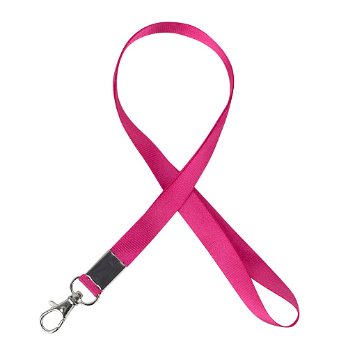 Лента для бейджей с карабином (фуксия)
