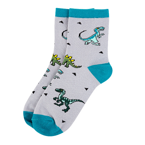 Носки детские "Динозавры", разм.20-22 (7-9 лет)