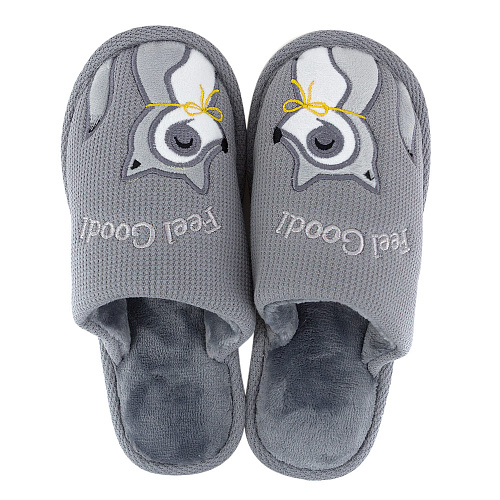 Тапочки "Енот" (серые)