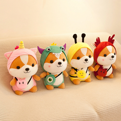 Игрушка-подушка "Корги в кигуруми" (дракон), 25 см