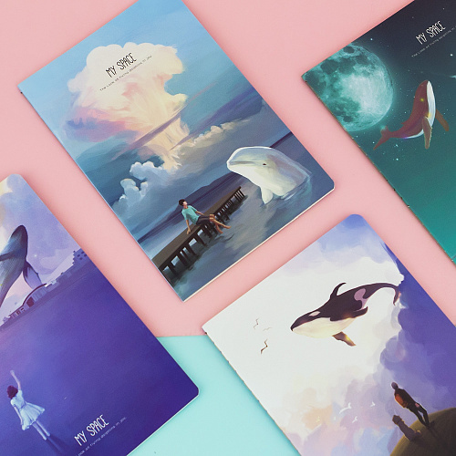 Тетрадь "My space" (мальчик на мосту)