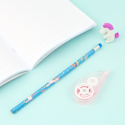 Карандаш "Единорожки" (голубой)