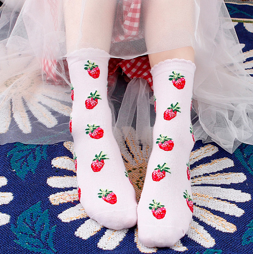 Носки "Клубника" (розовые)